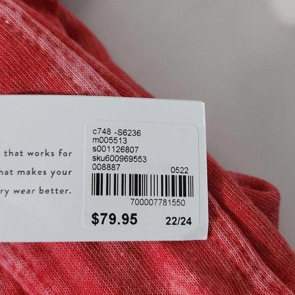 2/$30 Lane Bryant LIVI V-Neck Tie Dye Cropped Jumpsuit Size 22/24 - Picture 4 of 5